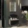 Conjunto Gabinete Urbe 60cm Madeirado Preto Tampo Preto Cuba Preto