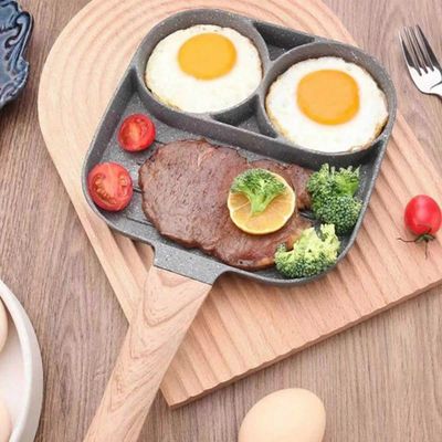 Frigideira Antiaderente 3 Partes Ovo Hambúrguer Ceramica