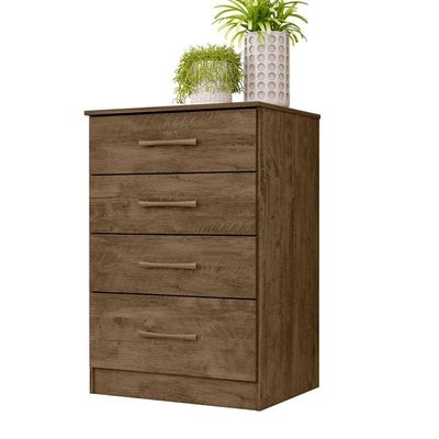 Cômoda Com 4 Gavetas 61x90cm Ms913 Moval Cor:castanho