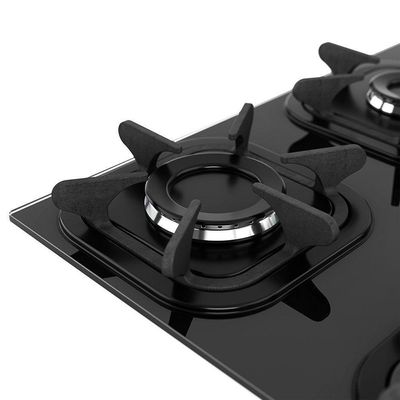 Cooktop 4 Bocas A Gás Mueller G4 Com Mesa De Vidro Temperado Preto Bivolt