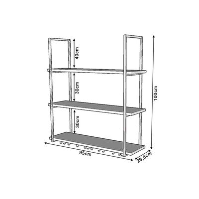 Nicho De Teto Indústrial Denver 95cm Branco