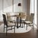 Conjunto De Jantar Mesa Mônaco Premium 90cm Imbuia Com 4 Cadeiras Estofadas Bege Preto