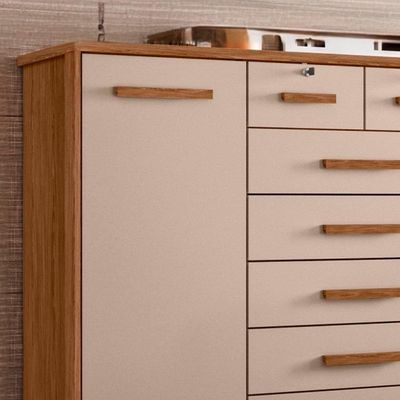 Cômoda 7 Gavetas Para Tv Até 65 Polegadas Jatobá Fendi Fonteine Shop Jm