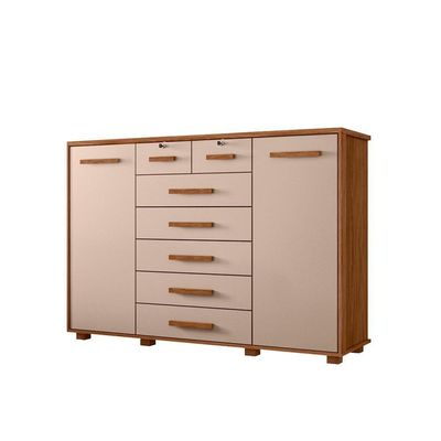 Cômoda 7 Gavetas Para Tv Até 65 Polegadas Jatobá Fendi Fonteine Shop Jm