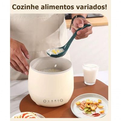 Panela Elétrica De Arroz Caldos Legumes Cerâmica Antiaderente 1,8L 110V