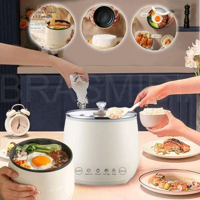 Panela Elétrica De Arroz Caldos Legumes Cerâmica Antiaderente 1,8L 110V