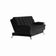 Sofá-Cama Casal 3 Lugares Estilo Suede Pés de Metal Preto