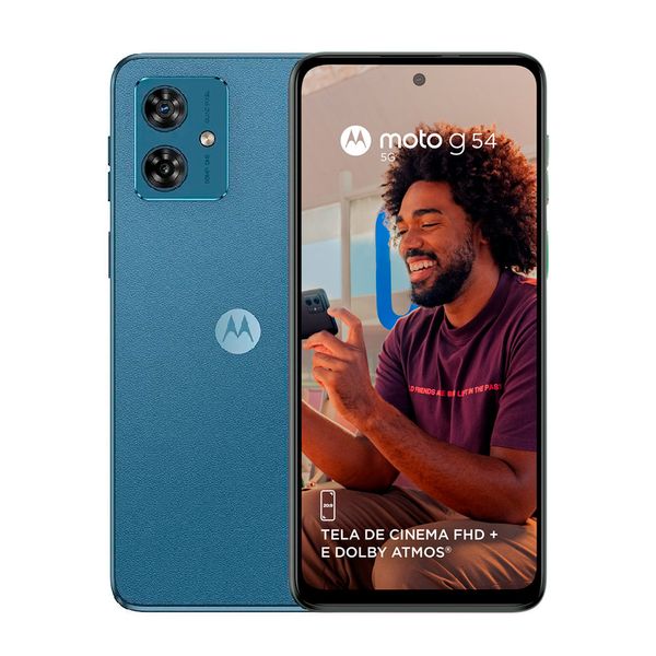 Imagem Smartphone Motorola G54 5G 256GB Tela 6.5" Câmera 50 MP OIS + 2 MP Azul