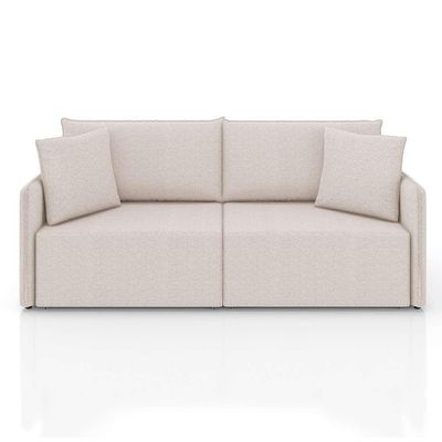 Sofá 2 Lugares Retrátil e Reclinável Malta Linho Cru 160 cm