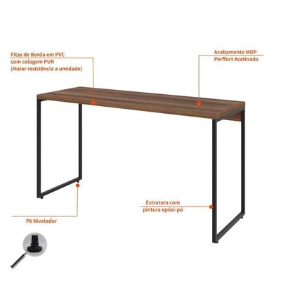 Mesa de Escritório Studio Nogal 135 cm