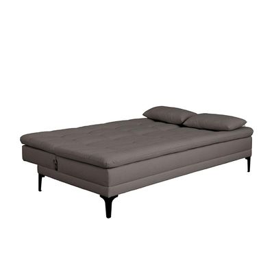 Sofá-Cama Casal 3 Lugares Prince Linho Cinza