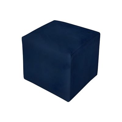Poltrona Amamentação Balanço Confortável E Puff Suede Ariel azul Marinho