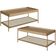 Kit 02 Mesas de Centro Para Sala de Estar Industrial Indy A03 Hanover Dourado - Lyam Decor