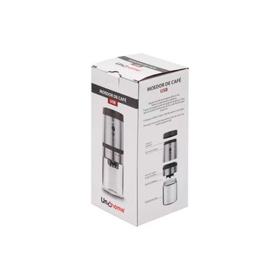 Moedor de Café Elétrico Automático Recarregável USB Recipiente em Vidro Com Tampa