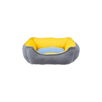 Cama Retangular PP Azul e Amarela