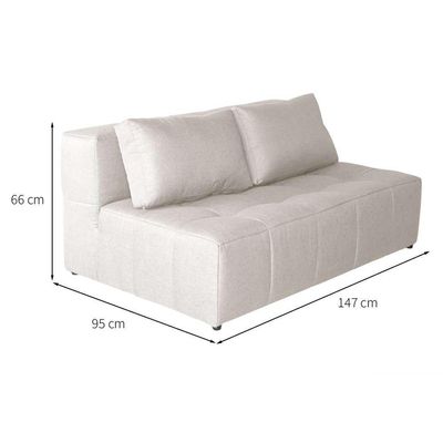 Sofá 2 Lugares Modular Soho Linho Cru