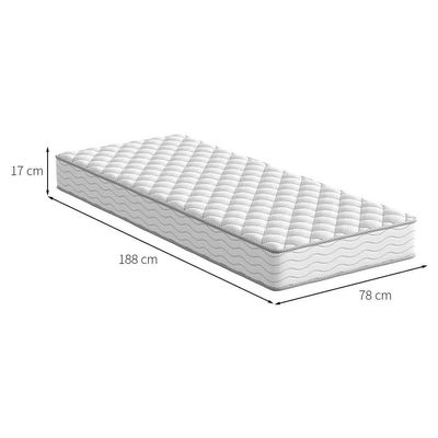 Colchão Solteiro Howie Espuma D28 (17x78x188) Branco