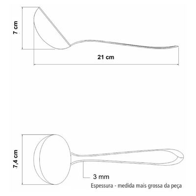 Concha Para Feijão Molho Tramontina Laguna 21 Cm Em Aço Inox