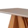Mesa de Jantar Retangular com Tampo de Vidro Agata Off White e Nature 130 cm