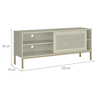 Rack Buriti 1 PT Off White 135 cm