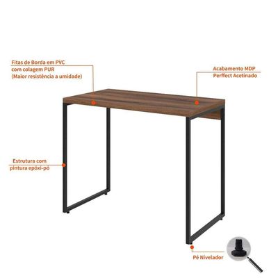 Mesa de Escritório Studio Nogal 90 cm