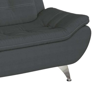 Sofá 3 Lugares New Passion Suede Cinza