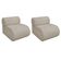 Kit 2 Poltronas Decorativas Orgânica Recepção Sala Virgínia Linho Adj Decor Bege