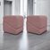 Kit 2 Puff Decorativo Para Sala Sense Persa Azaleia Bouclé