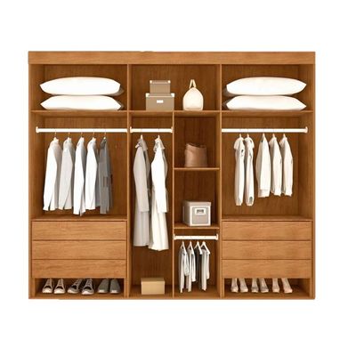 Guarda-Roupa Casal Maceio 6 PT Imbuia e Off White