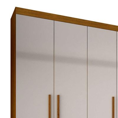 Guarda-Roupa Casal Maceio 6 PT Imbuia e Off White