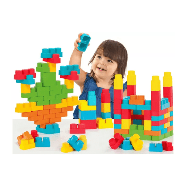 Balde Blocos De Montar 90 Peças Baby Land Blocks Box Menina Cardoso Balde Blocos De Montar 90 Peças Baby Land Blocks Box Menina Cardoso