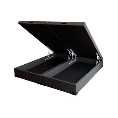 Base para Cama Box Queen Martin Premium com Baú Suede (47x158x198) Grafite