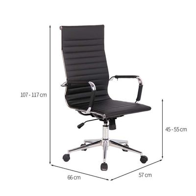 Cadeira de Escritório Presidente Giratória com Relax New Best Preta