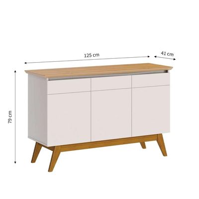 Buffet Classic 3 PT Off White e Nature