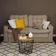 Sofá 3 Lugares Retrátil Lubeck Plush Suede Bege