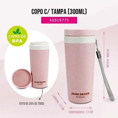 Copo Com Tampa 300ml Lifestyle Jacki Design Verde