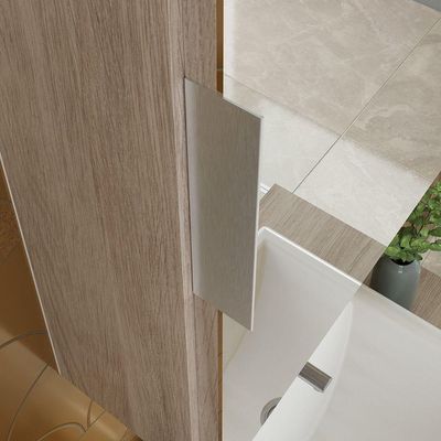 Conjunto Gabinete Banheiro Rubi 60cm Gabinete + Cuba + Espelheira Madeirado Branco
