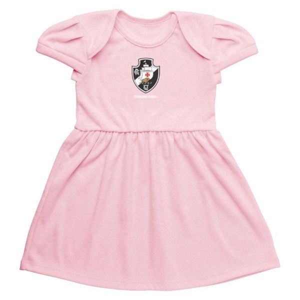 Vestido Infantil Vasco Rosa Torcida Baby Tam 8 / Rosa