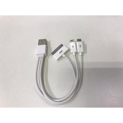 Cabo Usb 2.0 Triplo Carga Dados V3 V8 Micro 5 Pinos 30 Pinos