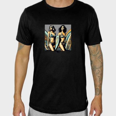 Kit 3 Camisetas Masculinas Surf WSS Brasil P / Preto