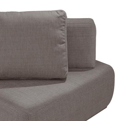 Sofá 1 Lugar Modular Dalí Poliéster Cinza