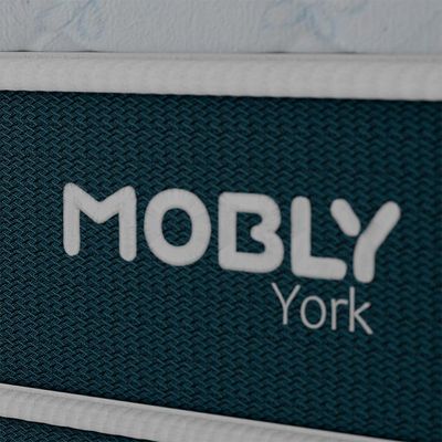 Colchão Solteirão York Molas Ensacadas (24x96x203) Azul e Branco