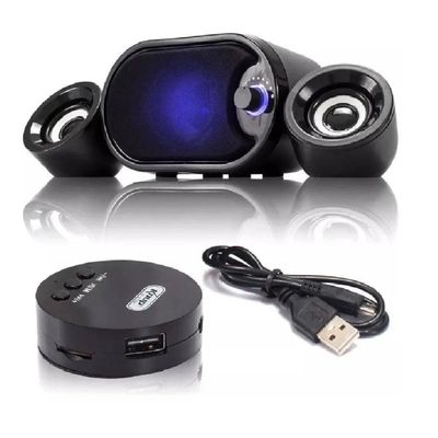 Caixa de Som Subwoofer 2.1 USB/SD/Bluetooth 11W p/ PC KP-6018BH