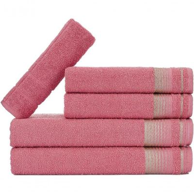 Jogo De Toalhas Luxury Soft Beka 360 G-m² 2 Banho + 2 Rosto + 1 Piso Luxo Rosê