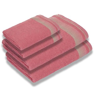 Jogo Com 4 Toalhas Luxury Soft Beka 360 G-m² 2 Banho + 2 Rosto Luxo Rosê