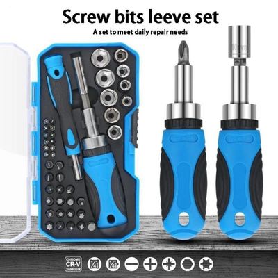 Jogo Chave Fenda Catracada Bits Soquetes Sextavado Kit 44 Peças