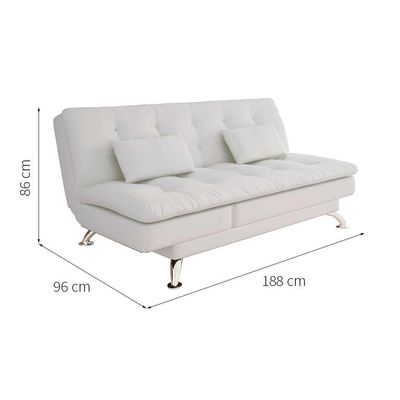 Sofá-Cama Casal 3 Lugares Amanda Branco