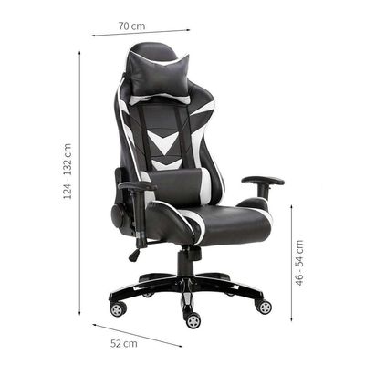 Cadeira Gamer Craft Preta e Branca