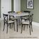Mesa Jantar Redonda Branca Hairpin 90cm Elen Base Ferro Preto Branco
