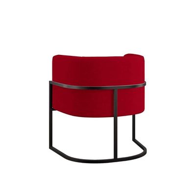 Kit 04 Cadeiras Poltrona Lua Preto Balaqui Vermelho